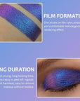 Purple Teal Duochrome MultiChrome Chameleon Liquid Metallic Eyeshadow, High-Impact Multi-Dimensional Finish, Purple Blue Silky Smooth and High Pigment Holographic Glitter Eyeshadow Makeup (#04)