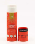 ATTITUDE Sunscreen Stick, Broad Spectrum UVA/UVB, Plant and Mineral-Based Ingredients,Vegan and Cruelty-free Sun Care Products, Face, SPF 30, Unscented, 1 Ounce (16040)