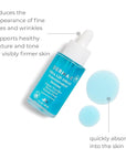 DERMA E Ultra Lift DMAE Concentrated Serum – All Natural Skin Firming & Hydrating Serum with Copper Peptides and Resveratrol – Concentrated Facial Skin Care, 1oz