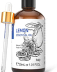 HIQILI Lemon Essential Oil, 100% Pure Undiluted for Cleaning, Skin, Diffuser - 1 Fl Oz/30ML