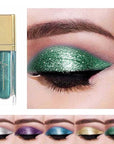 Kilshye Glitter Liquid Eyeshadow Shimmer Eye Shadow Metallic Eyeshadows High Pigment Eyes Shadow Long Lasting Waterproof Eyes Liquid Makeup for Women and Girls Pack of 1 (C- Green 18)