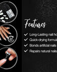 Ardell Professional Nail Glue, Superior Hold, Long-Lasting Adhesive for Fake Nails, Press On Nails & Nail Repairs, Quick-Drying Formula, 5g