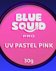 Blue Squid Face Paint Water Based Single Cake Professional Face Paint & Body Paint - Water Activated, Kids Adults Face Painting for Costume, Halloween Makeup, Cosplay - UV Pastel Pink Face Paint 30g