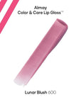Almay Color & Care Hydrating Lip Gloss, Soft Natural Hues, Prebiotic Complex, Hyaluronic Filling-Sphere Technology, 600 Lunar Blush, 0.1 Fl Oz (Pack of 2)
