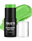 Light Green Face Body Painting Stick, Professional Green Full-coverage Cream Face Paint for St. Patrick's Day Halloween SFX Witch Monster Cosplay Makeup, Washable Body Paint for Adult Carnival