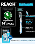 Reach Interdental Brush Cleaners, 1mm, Tight, Sensitive Gum Protection, Plaque Remover for Teeth, Braces Flossers, Braces Brush, Dental Toothbrushes, Oral Care, 1 Pack, 10 Count