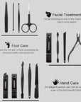 FAMILIFE Manicure Set, Professional Manicure Kit Nail Clipper Set Stainless Steel Pedicure Tools Kit with Leather Travel Case for Women Girl Men (Brown)