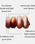 FOUR REASONS Color Mask - Bronze - (27 Colors) Toning Treatment, Color Depositing Conditioner, Tone & Enhance Color-Treated Hair - Semi Permanent Hair Dye, Vegan and Cruelty-Free, 6.76 fl oz