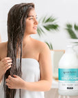 Ginger Lily Farms Club & Fitness Moisturizing Conditioner for Dry Hair, 100% Vegan & Cruelty-Free, Ocean Breeze Scent, 1 Gallon (128 fl oz) Refill