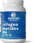 Zammex Collagen Peptides Powder, 90 Servings, Unflavored Instant Powdered, Pure Hydrolyzed Collagen Protein Powder (Type I, III) 100% Grass Fed, Paleo & Keto, Non-GMO, for Skin Hair Nail Joint