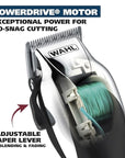 Wahl USA Chrome Pro Corded Clipper Complete Haircutting Kit for Men – Powerful Total Hair Clipping, Beard Trimming, & Grooming - Model 3024635
