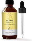 Lemon Essential Oil for Skin | 100% Pure and Natural | Therapeutic Grade Lemon Oil | Perfect for Diffuser & Aromatherapy | 3.38 fl. Oz