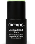 Mehron Makeup CreamBlend Stick | Face Paint, Body Paint, & Foundation Cream Makeup | Perfect for Halloween .75 oz (21 g) (Pastel Green)