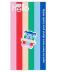 hello Tooth Fairy Kit with Tooth Fairy Door Hanger and Teddy Bear, Includes Full Size Fluoride Kids Strawberry Toothpaste and Kids Toothbrush, for Children Ages 3 and Up