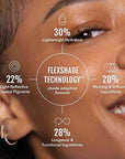 No Makeup Makeup Long-Lasting Lightweight Foundation & Brush Duo | Cruelty-Free, Fragrance-Free, Buildable, Transfer-Proof Liquid Makeup (Deep)