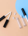 1.3ml Empty Lip Gloss Tube Lip Gloss Wand Bottles Containers Pack of 10 (Black Cap)