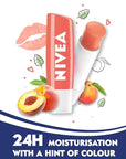 Nivea Lip Balm - Fruity Shine PEACH -Pack of 1
