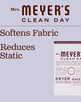 MRS. MEYER'S CLEAN DAY Dryer Sheets, Lavender, 80 ct (Pack of 12)