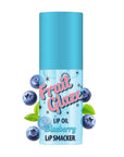 Lip Smacker Fruit Glaze Lip Oil, Ultra-Hydrating & Moisturizing with High-Shine Finish, Plush Applicator for Effortless Glide, Delicious Non-Sticky Flavor - Blueberry