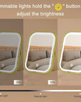 Rechargeable Vanity Mirror with Lights, Lighted Makeup Mirror with Lights,Smart Touch Control Dimmable 3 Modes Light