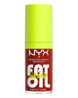 NYX PROFESSIONAL MAKEUP Fat Oil Lip Drip, Moisturizing, Shiny and Vegan Tinted Lip Gloss - Losin Cone-trol (Neutral Nude)