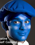 UCANBE Blue Face Body Paint Makeup Foundation, Professional Non-Toxic Greasepaint Palette for Kids & Adults Party, Cream Facepaints for Halloween Cosplay Theater Costume Stage SFX Dress-Up Makeup