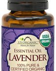 US Organic 100% Pure Lavender Essential Oil, Directly sourced from Bulgaria, USDA Certified Organic, Undiluted, for Diffuser, Humidifier, Massage, Skin, Hair Care, Non GMO, 15 ml