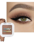 Buildable Matte Eyeshadow Makeup Palette Single - Rosy Brown Shades | Creamy Pressed Powder for Easy Blending | Mini Travel Palette for Women | Everyday Natural Eye Makeup