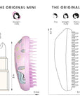 Tangle Teezer Original Detangler Brush, Dry & Wet Travel Size Mini Hair Brush, for Kids & All Hair Types, Unicorn Magic