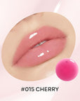 Hydrating Lip Glow Oil, Plumping Moisturizing Lip Oil Gloss, Smooth Lip Lines Plump Lip,Transparent Plumping Clear Glossy Tinted Balm Care 0.2Fl oz #Cherry