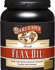Barlean's Flaxseed Oil Softgels, Cold-Pressed Flax Seed Supplement with 1,650 mg ALA Omega-3 Fatty Acids for Joint & Heart Health, 1000mg, 100 ct