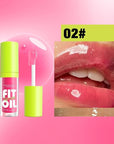 8 Colors Lip Oil Lip Glaze, Hydrating Lip Glow Oil Big Brush Head Shiny Moisturizing Lip Gloss, Long Lasting Non-sticky Fresh Transparent Tinted Plumping Lip Oil (# 02)