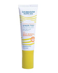 Seaweed Bath Co. Brighten & Protect Sheer Tint Face Fluid SPF 50 Zinc Oxide Sunscreen Lotion, 1.7 Oz., Tinted Mineral Facial Moisturizer Cream