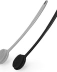 Silicone Back Scrubber for Shower, 17in Lengthen Long Handle Body Brush, Double Sided Shower Brush for Shower Exfoliating and Massage Can Produce Rich Foam, Long Handle Back Scrubber for Men