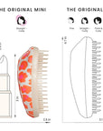 Tangle Teezer Original Detangler Brush, Dry & Wet Travel Size Mini Hair Brush, for Kids & All Hair Types, Orange Safari