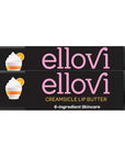 Ellovi Natural Lip Butter Lip Balm - Creamsicle - Pure Enough to Eat - Made With Just 6 Vegan Ingredients - 100% Natural & Organic Moisturizing Lip Care for All Day Hydration (2-Pack)