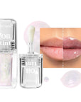 Magic Color Changing Lip Oil, Lip Oil Color Changing, Hydrating Lip Gloss Warm Change, Big Brush Color Changing Lip Oil, Lip Changing Oil Long Lasting Shimmery, Non-sticky Primer Lip Tint