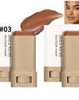 2 Pcs Foundation Stick Beauty Balm Serum Boosted Skin Tint, 2025 New Makeup Tint, Portabl Moisturizing Essence Contour Stick Foundation Beauty Balm (#03)