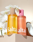 Saltair Body Oil. Jumbo Size Pink Beach After Shower and Bath Oil Moisturizer for Women and Men. Botanical, Non-Greasy, and Well-Absorbing Lotion for Hydrating Dry Skin. 10oz Bottle