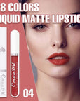 evpct 1Pcs Orange Red Liquid Matte Lipstick Lipgloss Set for Women, labiales mate 24 horas originales matte larga duracion 24 Hour Lipstick Lip Stains Long Lasting Waterproof 24, 04#