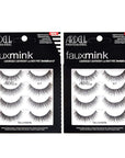Ardell Faux Mink Lashes False Eyelashes 817 - Natural Look, Dramatic Volume, Comfortable Wear Strip Lashes, 4 Pairs x 2 Pack