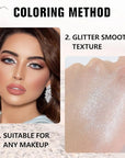 Sheer White Nude Glitter Eyeshadow – Champagne Shimmer Eye Shadow, Daily Waterproof Long-Lasting Eyeshadow Powder Palette for Women Neutral Eye Makeup sombras para ojos (02)