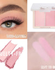 AMY'S DIARY Matte Eyeshadow, Lavender Pink Eyeshadow, Ultra-fine Lightweight Powder, Multiuse Blendable Eye shadow and Blush Makeup, Daily Matte Warm Tone Eyes Makeup, Half Pink (02#)