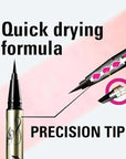 Heroine Make by KissMe Prime Liquid Waterproof Eyeliner for Woman and Sensitive Eyes, Long-lasting & Ultra Thin Tip for Precise Japanese Eye Makeup 01 Jet Black 0.4mL/0.01 Fl Oz