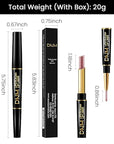 2-in-1 Brown Lip Liner & Lipstick Set Kit for Women, Metallic Lips Kit with Lip Liner Lip Stains Long Lasting Waterproof 24 Hour Lipstick and Lip Liners Combo Lipliners Pencil Set 18