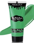 MEICOLY Green Face Body Paint,Halloween SFX Witch Makeup Elphaba Costume Face Paint,Camouflage Gamora Hunting Hulk Body Paint for Adults and Kids,St. Patrick’s Day Face Paint Makeup Accessories