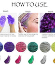 Purple Hair Color WAX 4.23 oz, Instant Hair Dye Wax, Natural Temporary Hair Color for Men and Women, Party, Daily Use, Cosplay