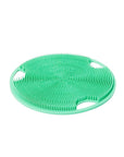 Boie USA Flat Body Scrubber - Soft Silicone-Like Exfoliating Shower Scrubber & Body Cleansing Brush - Stick-to-Wall Loofah Replacement - Antimicrobial Body Exfoliator for All Skin Types (Mint)