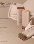 Foundation Stick, Multi-Use Foundation Stick Makeup with Built-In
