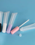 COSIDEA 50 pack Empty White 15ml Squeeze lip gloss tubes with wand 0.5oz soft lipgloss container chapstick containers empty tube